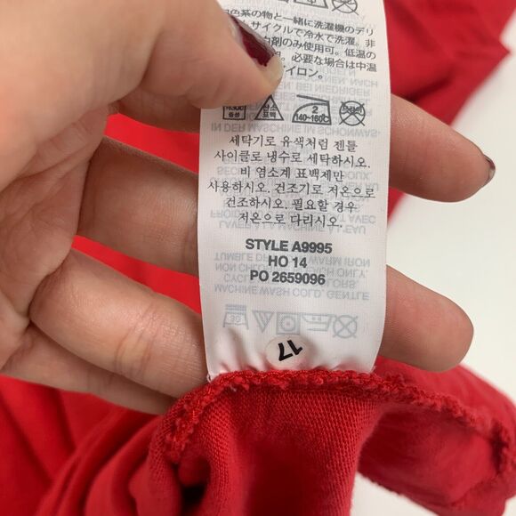 J. Crew Painter Tee Womens XL Extra Large Poppy Long Sleeve Boat Neck Shirt - Picture 9 of 11